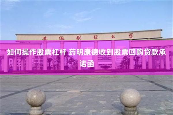 如何操作股票杠杆 药明康德收到股票回购贷款承诺函